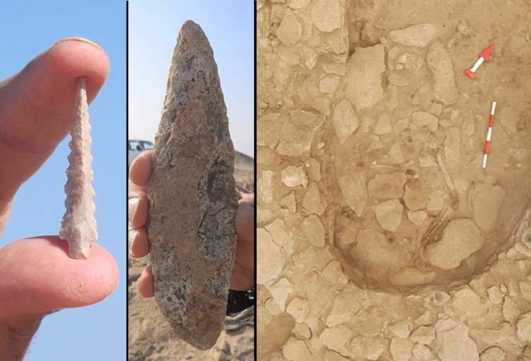 اكتشاف هيكل عظمي بشري ومنزل بعمر ال7500 عام من العصر الحجري في الامارات