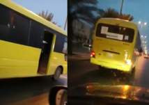 مرور الرياض يطيح بقائد حافلة مدرسية بعد ما فعله على أحد طرق المملكة (صور)