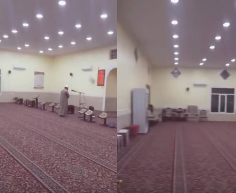 بالفيديو والصور... إمام مسجد في السعودية يصلّي صلاة الفجر منفردًا