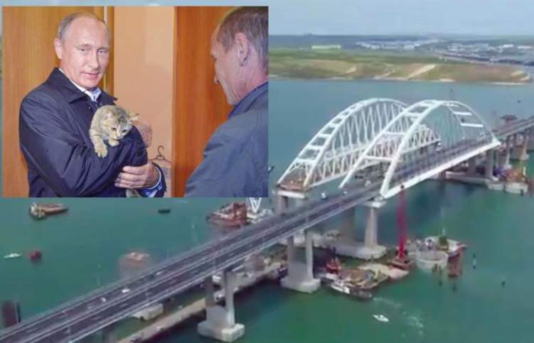 حكاية القطة التي أفسدت على بوتين تدشين جسر القرم الذي كلف 4 مليار