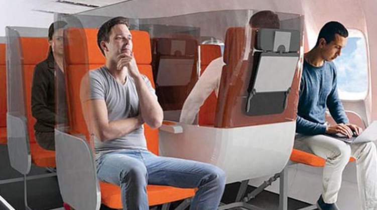 هكذا سيكون شكل مقعد الطائرة ما بعد الوباء؟