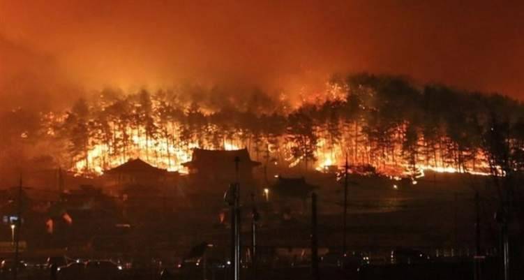 حريق هائل يندلع في كوريا الجنوبية وتوقعات بكارثة نووية