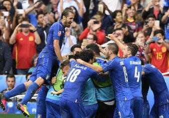 بالصور.. إيطاليا تثأر من إسبانيا وتطيح بها من "يورو 2016"