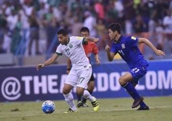 بالصور.. السعودية تحقق فوزاً صعباً أمام تايلاند بتصفيات المونديال