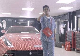 المراهق الإماراتي صديق مشاهير هوليوود يحصل على سيارة جديدة بثمن لا يصدق