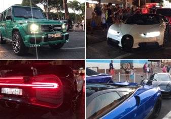 صور وفيديو، أثرياء العرب يغزون فرنسا علي متن سياراتهم الفارهة