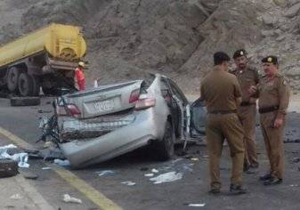 حادث مروع بالسعودية ينهي حياة 4 أشخاص داخل كامري