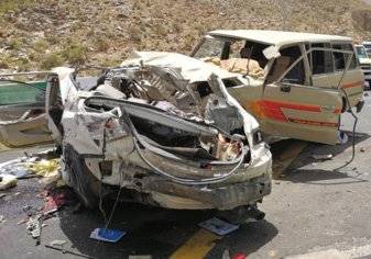 نهاية مأساوية لحادث تصادم سيارة تقل 4 طلاب جنوب الطائف (صور)