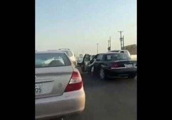 أسد هارب يثير الذعر ويعرقل المرور بأحد شوارع الكويت (فيديو)