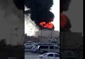 بالفيديو: اندلاع حريق في محطة كهرباء بالرياض