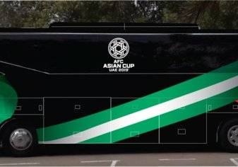 إعلان شعارات حافلات منتخبات كأس آسيا الإمارات 2019