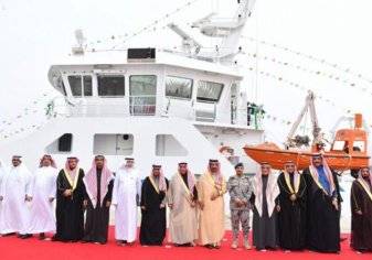 تدشين السفينة السعودية "ناجل" في ميناء الجبيل التجاري (صور)