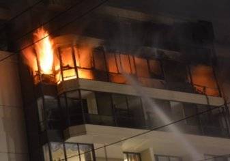 اندلاع حريق هائل في شقة فنانة سعودية (فيديو)