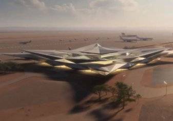 شاهد.. تصميم مذهل لمطار دولي في صحراء السعودية