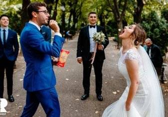 بالصور: أجمل اللحظات العفوية بحفلات زفاف 2020