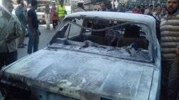 سائق مصري يشعل النيران في سيارته