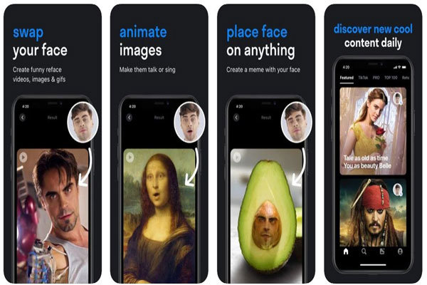 تطبيق ريفيس لتبديل الوجه بالذكاء الاصطناعي - Reface Face Swap AI Photo